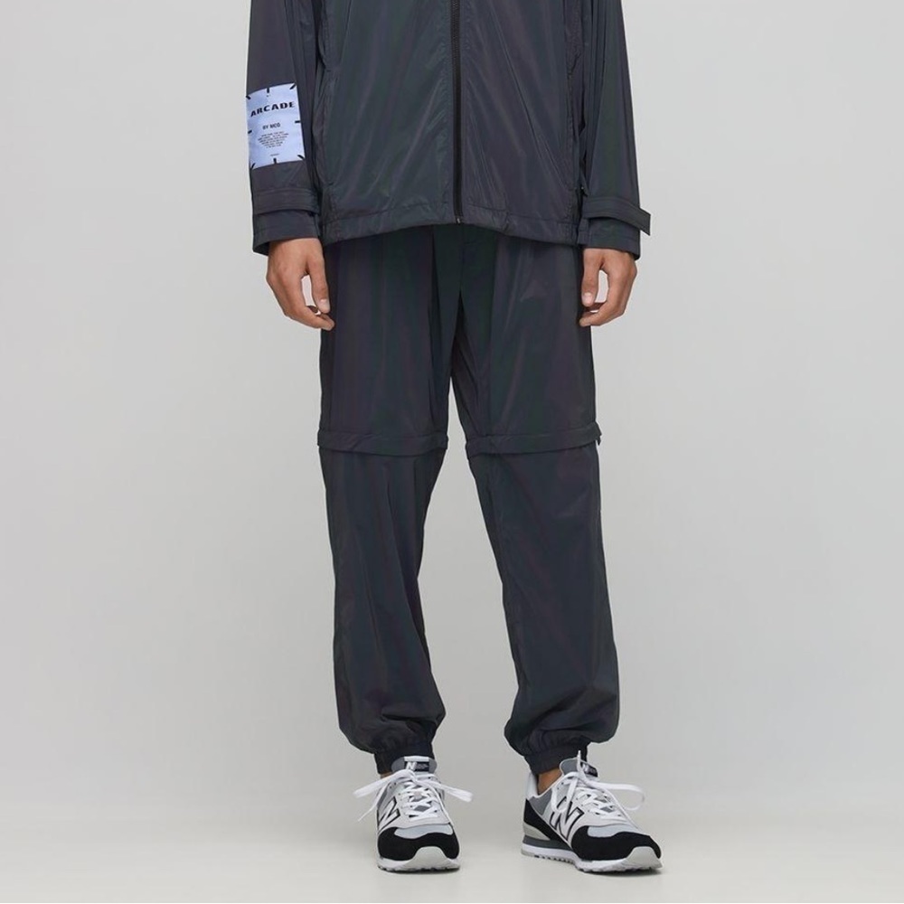 MCQ Alexander McQueen Arcade Off-Zip Reflective Track Pants Silver Mens Jogger L - Picture 9 of 14